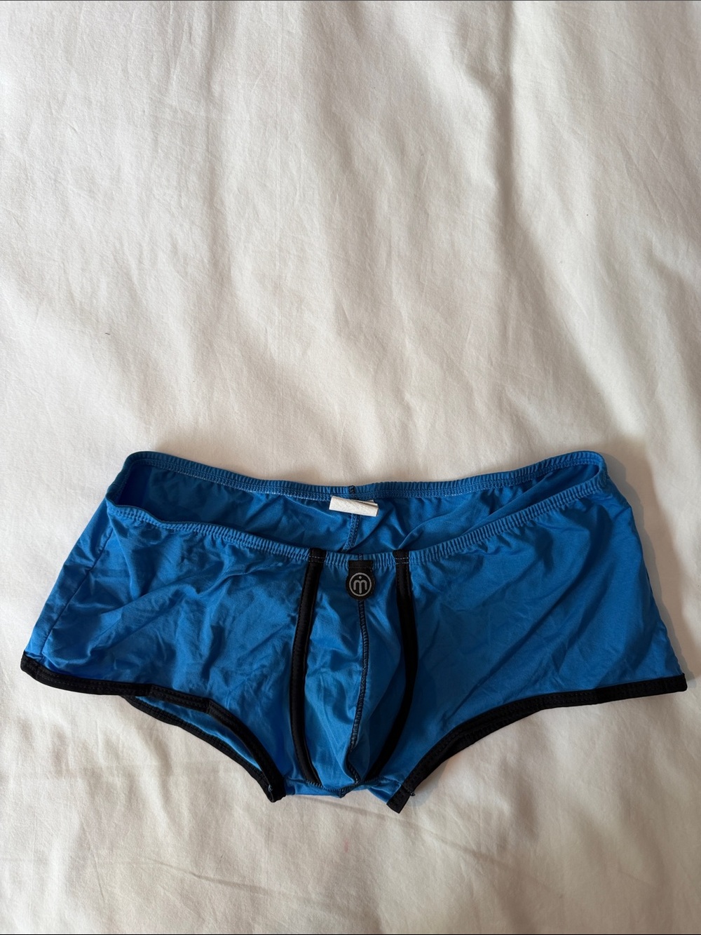 Blue Men's Underwear/Booty Shorts with Contrast Trim